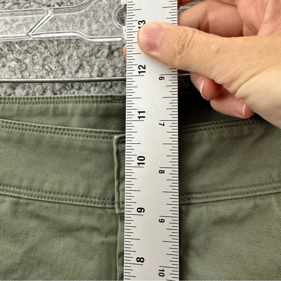 Lole Chino Tapered Leg‎ Ankle Pants Casual Cotton Blend Green Women's L x 26 - Picture 7 of 8